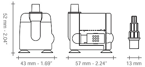 Rozmry erpadla Micra